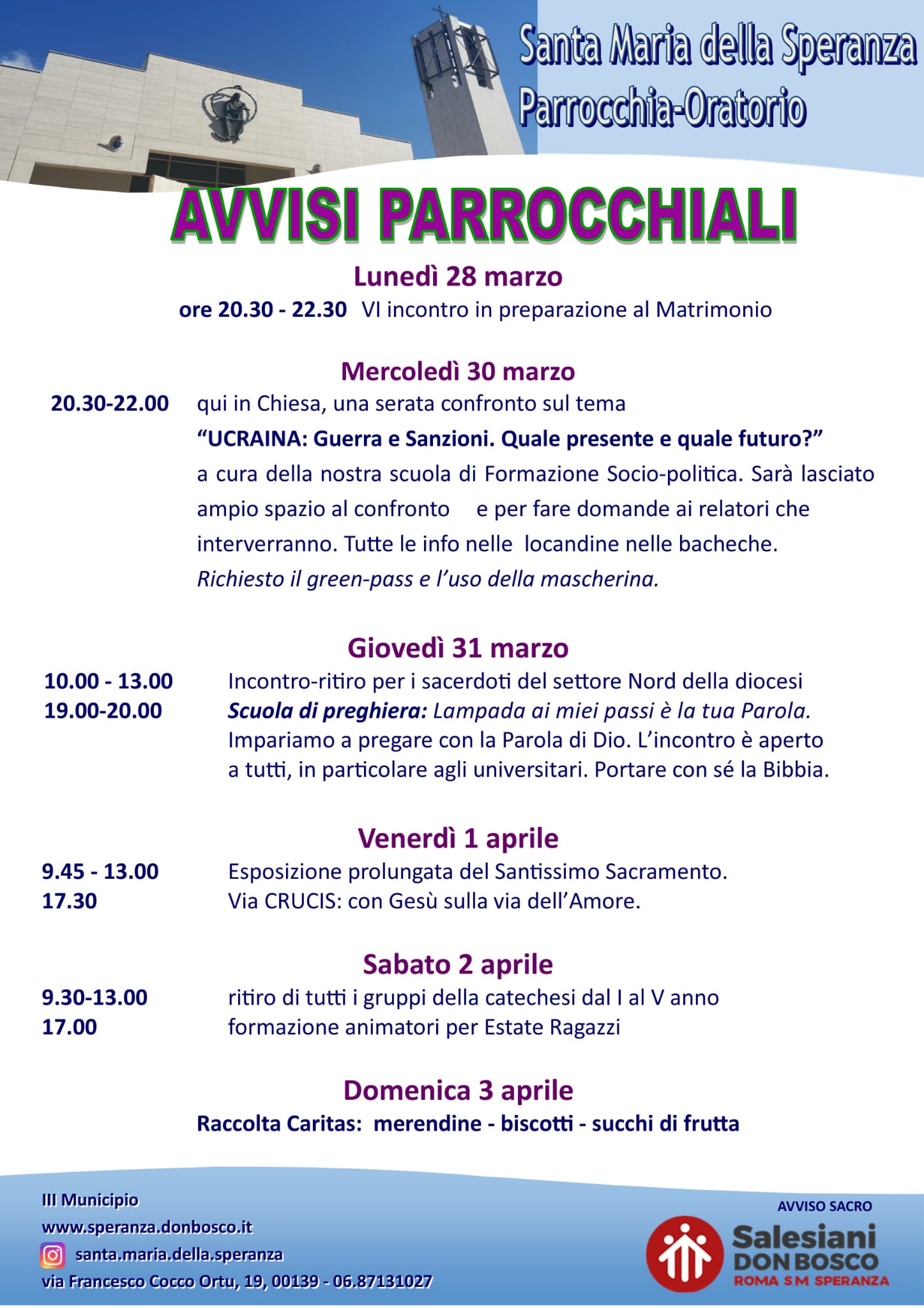 AVVISI FINE MARZO