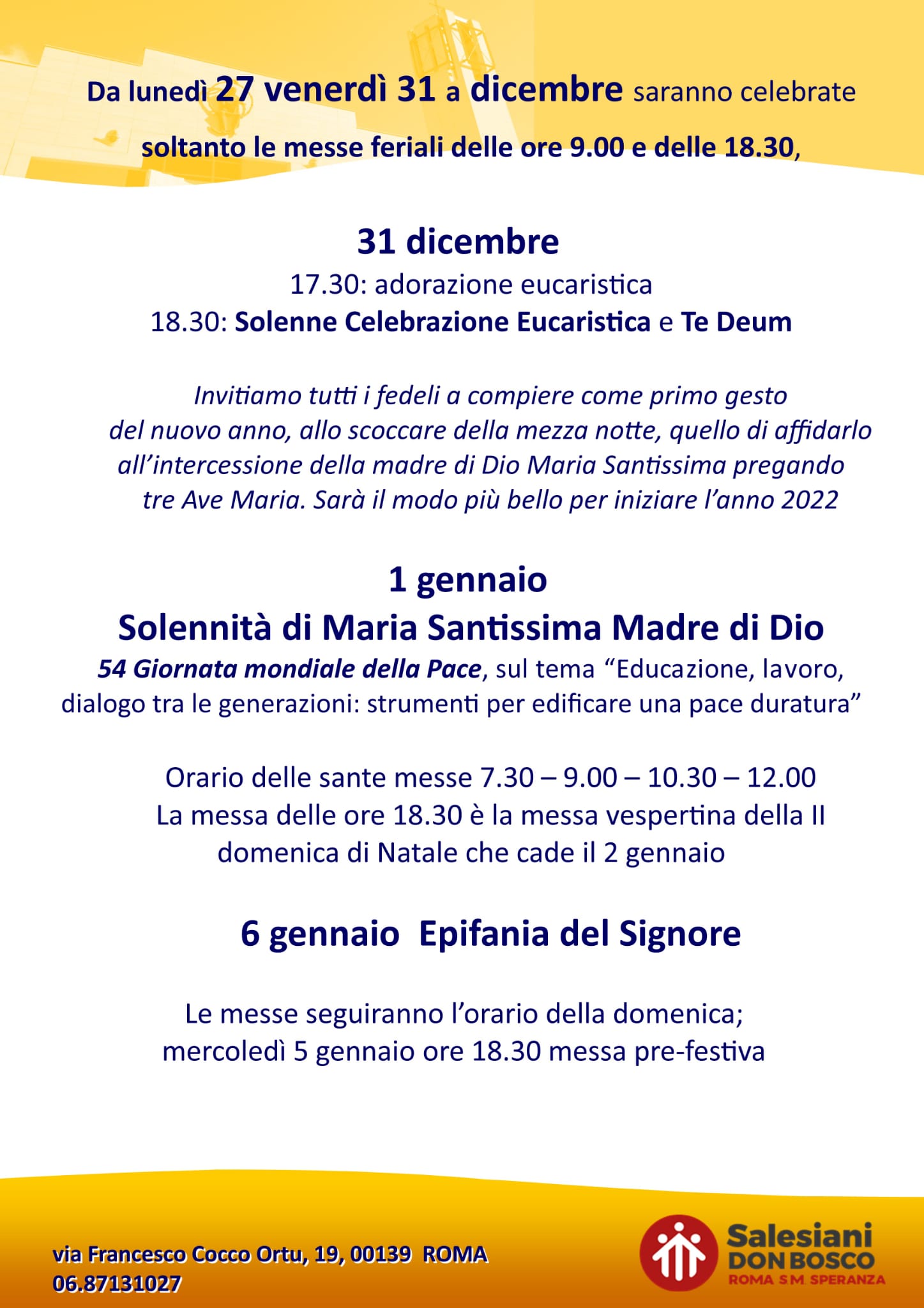 CELEBRAZIONI NATALE   2