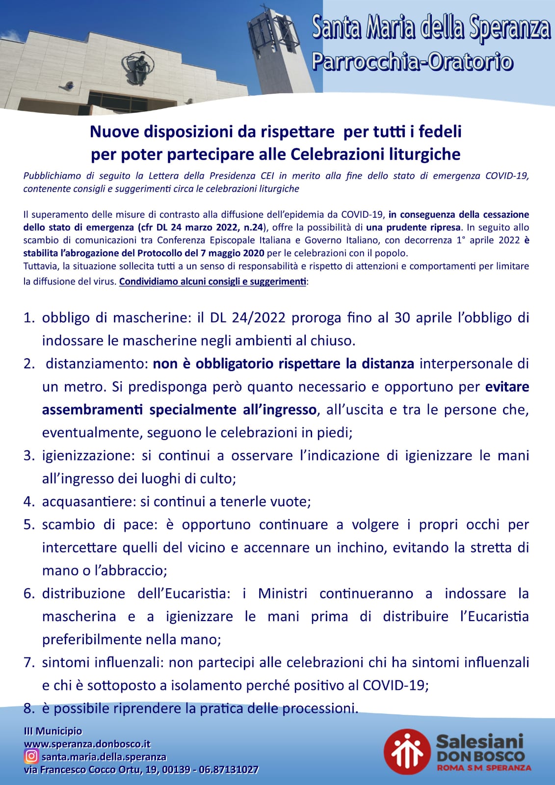 NUOVE DISPOSIZIONI