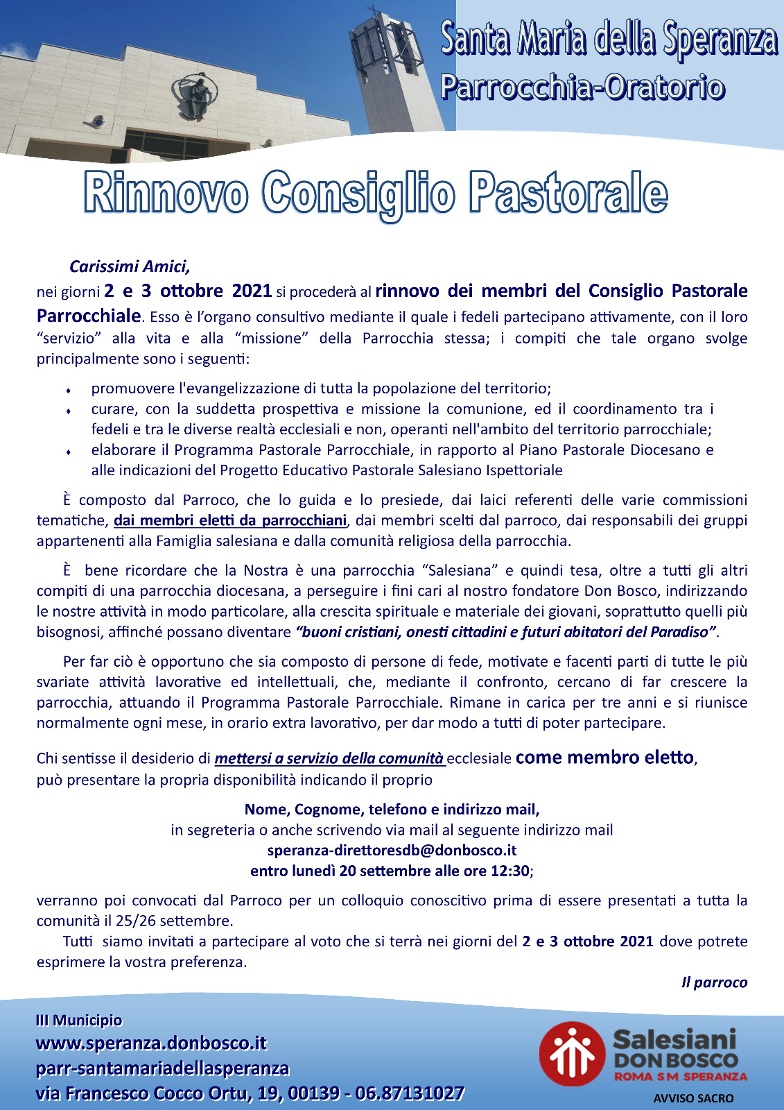 RINNOVO CONSIGLIO