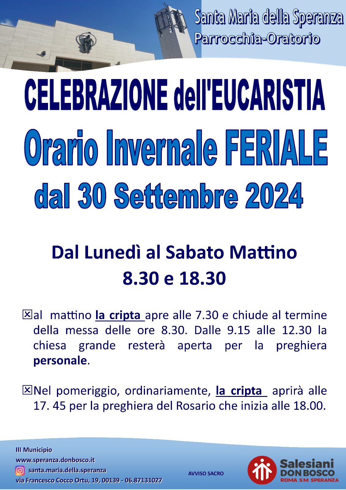 Info celebrazioni 2024 2025